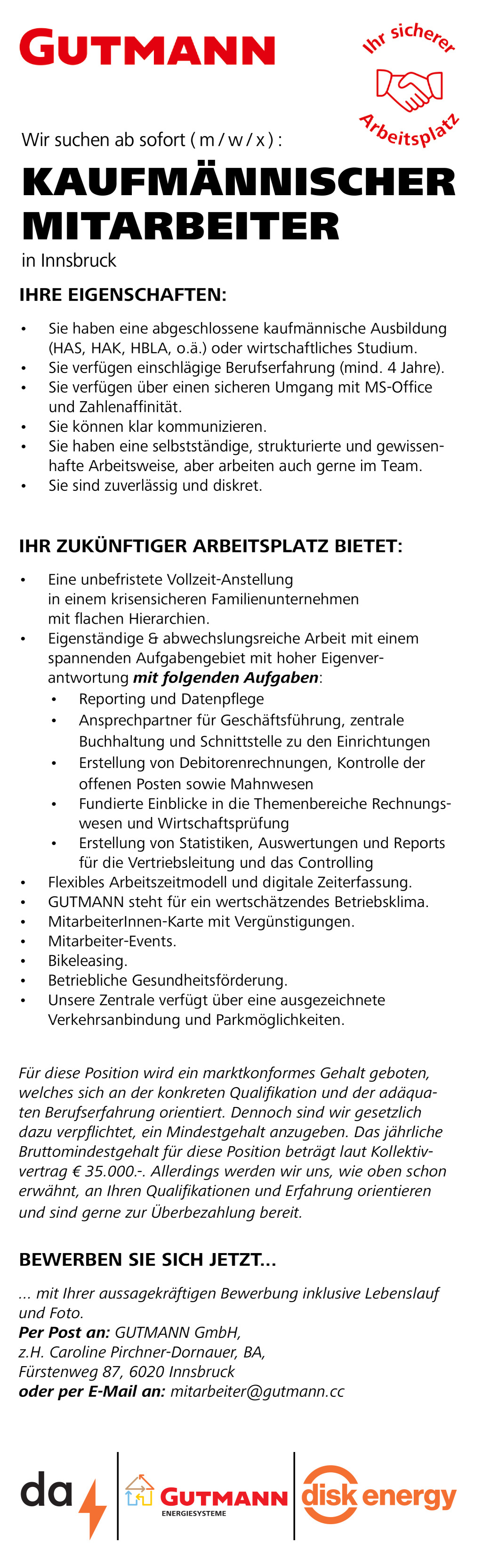 Kaufmännischer Mitarbeiter (m/w/x)