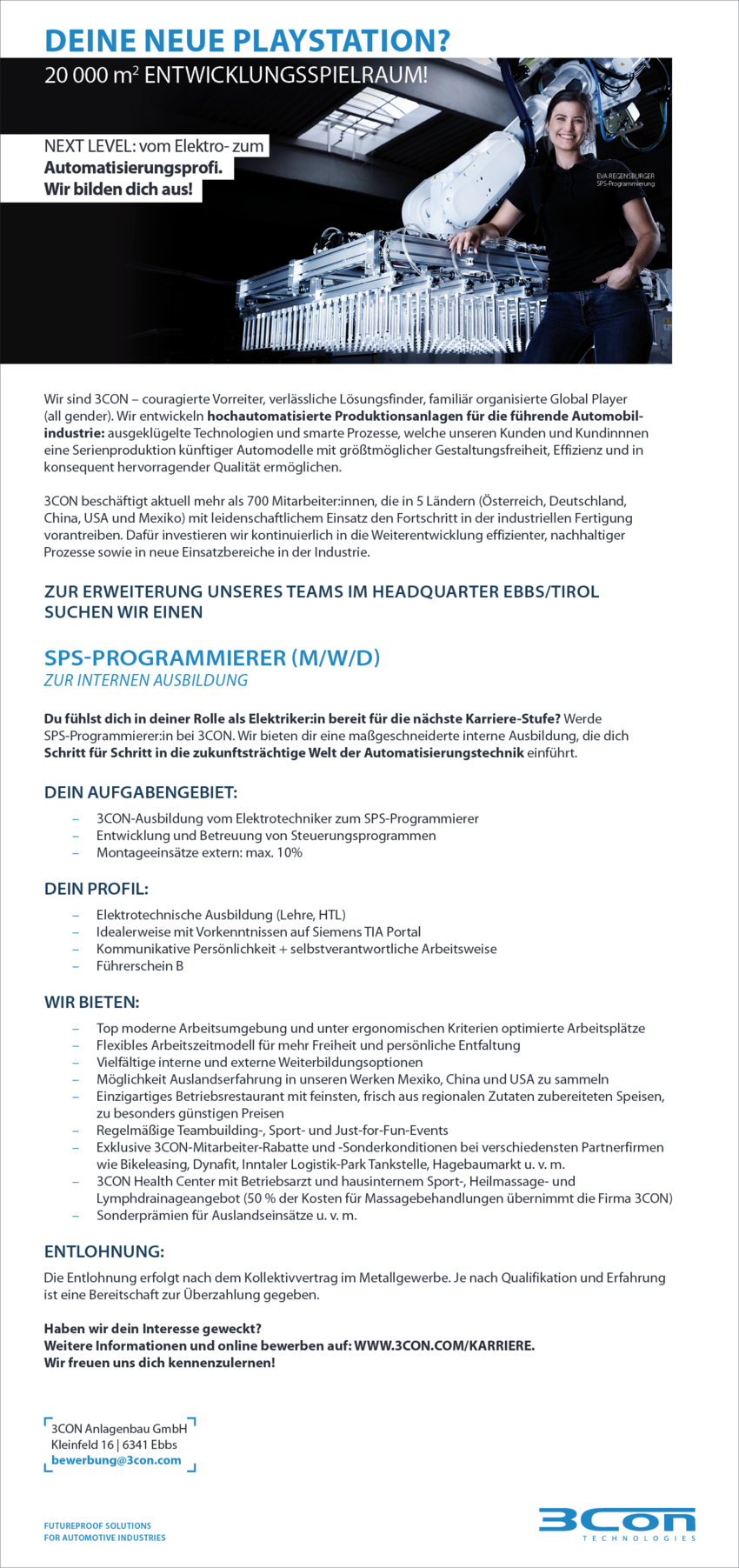 SPS-Programmierer (M/W/D) zur internen Ausbildung 