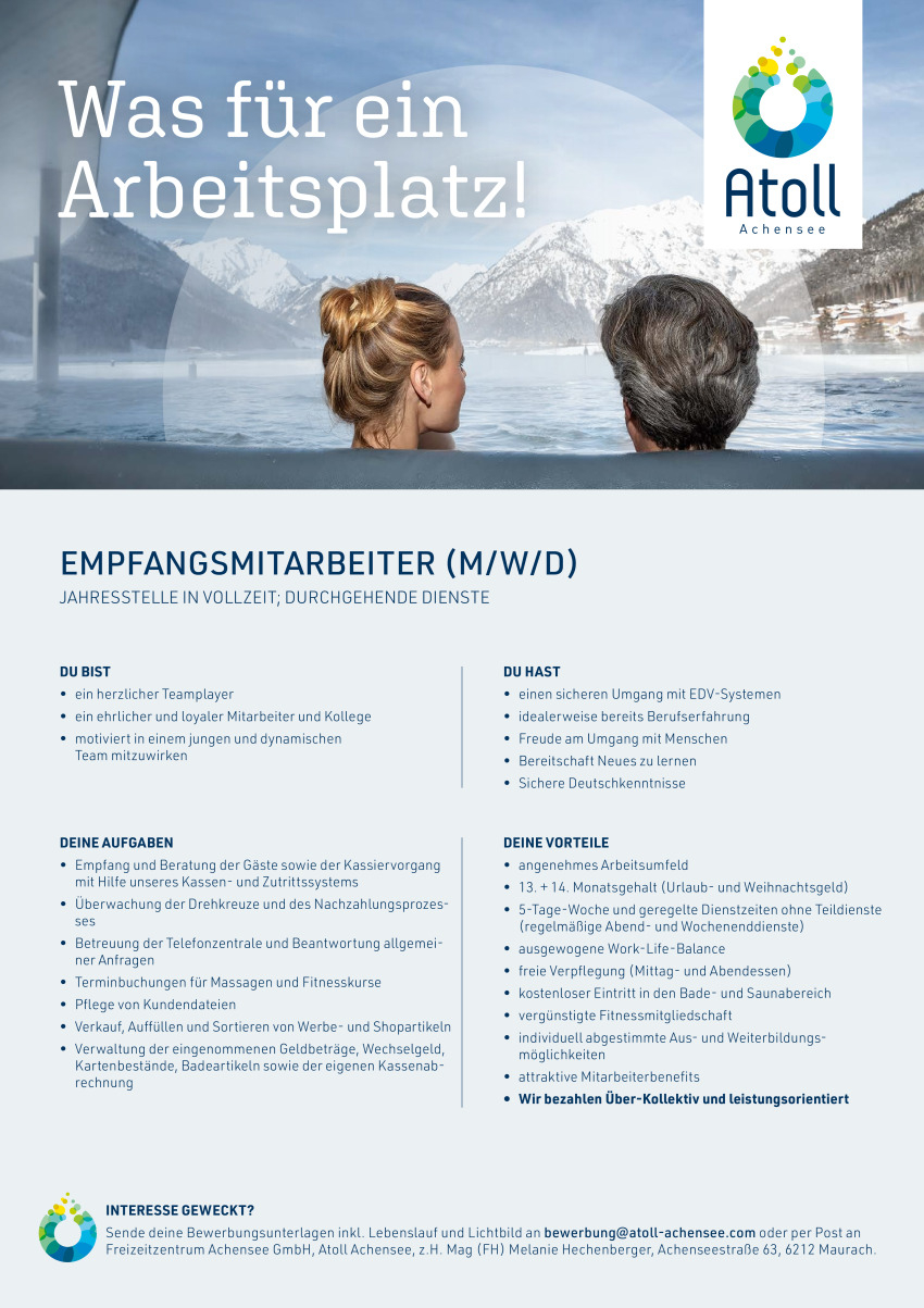 Empfangsmitarbeiter (m/w/d)