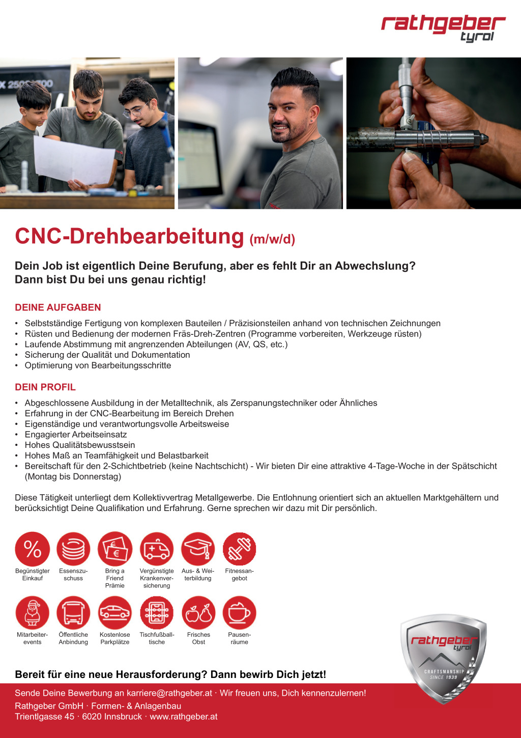 Techniker/in CNC-Drehbearbeitung (m/w/d)