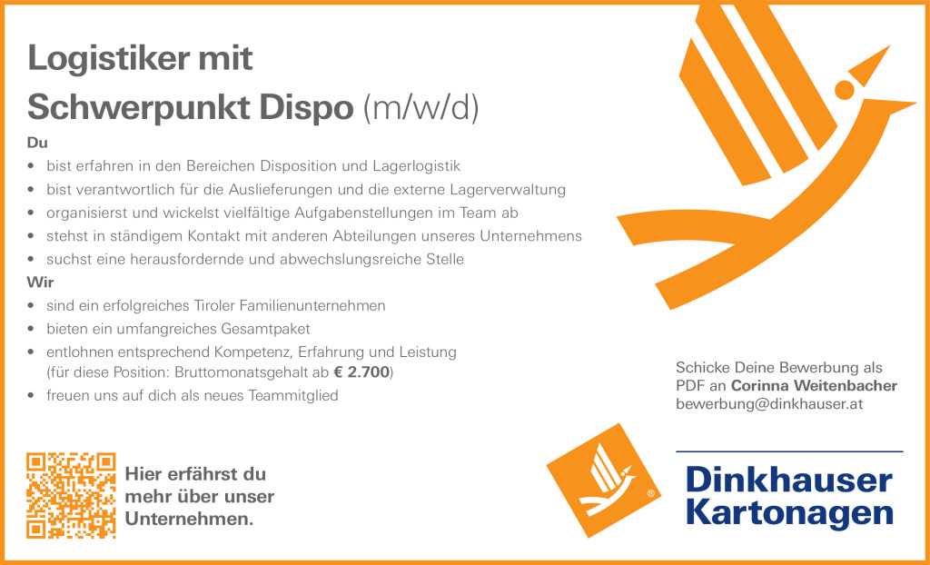 Logistiker mit Schwerpunkt Dispo (m/w/d)