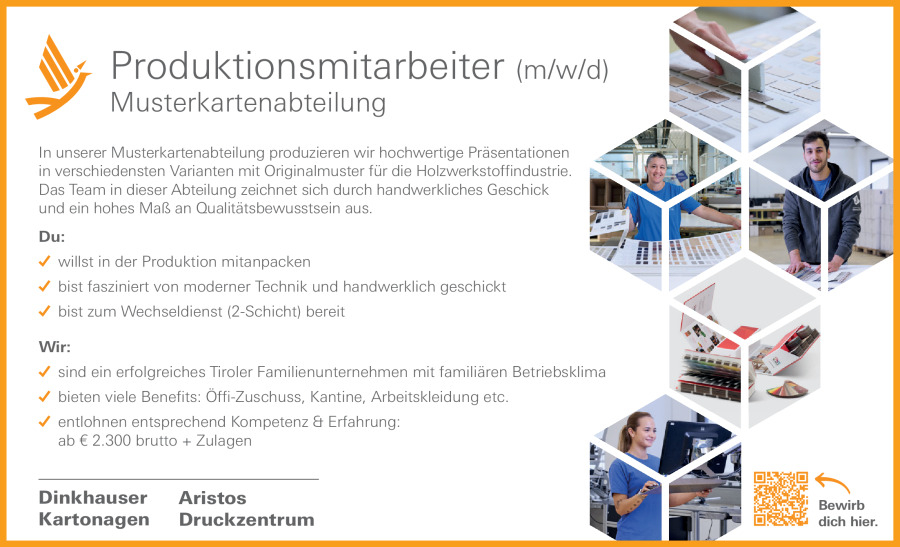 Produktionsmitarbeiter Musterkartenabteilung (m/w/d)