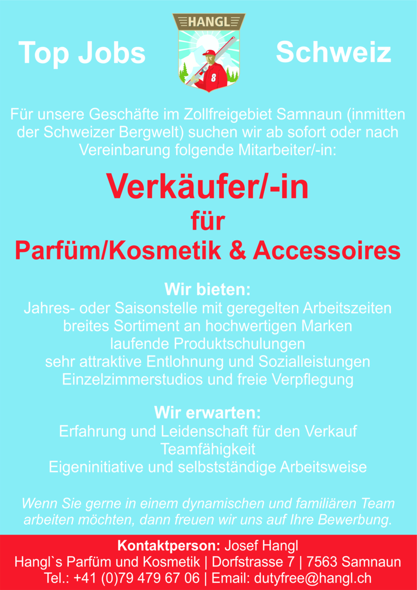 Verkäufer/-in für Parfüm/Kosmetik & Accessoires